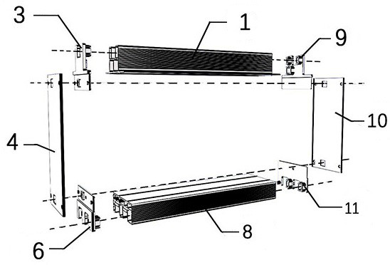 Non-penetrating bridge-cut-off metal skinned sandwich panel system
