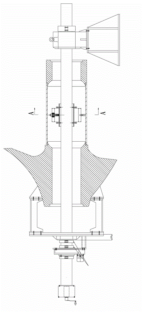 Adjustable middle support device for machining overlength shaft