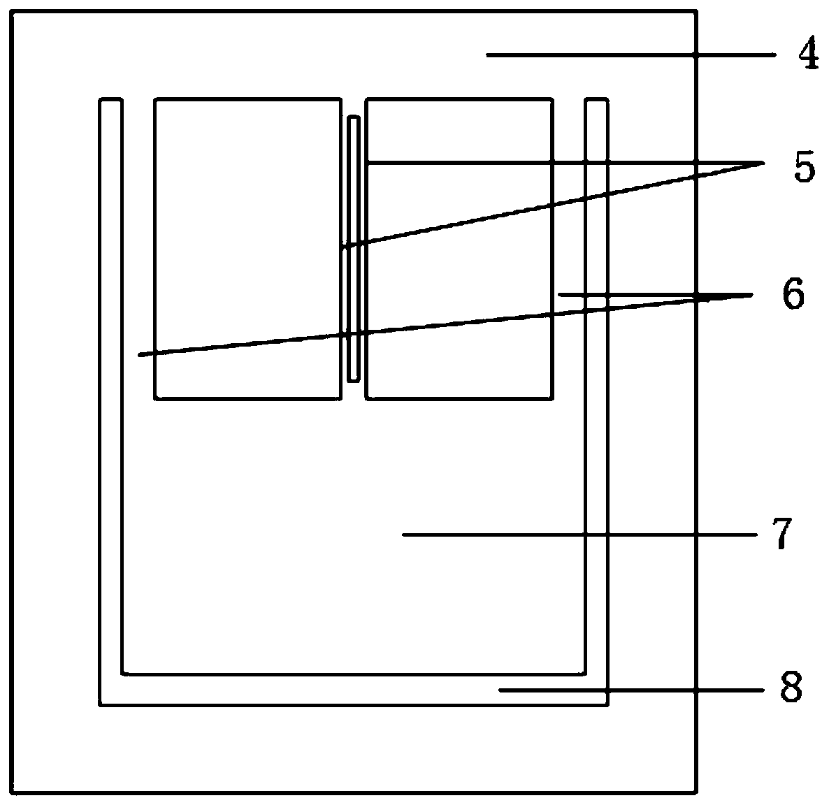 Accelerometer chip and processing technology and accelerometer based on qos technology