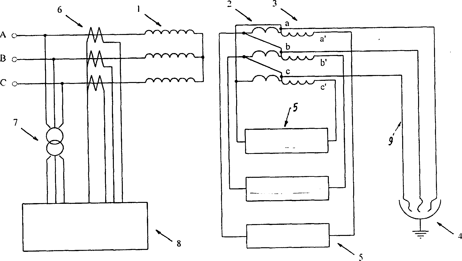 Equipment for compensating wattless power of electric arc furnace