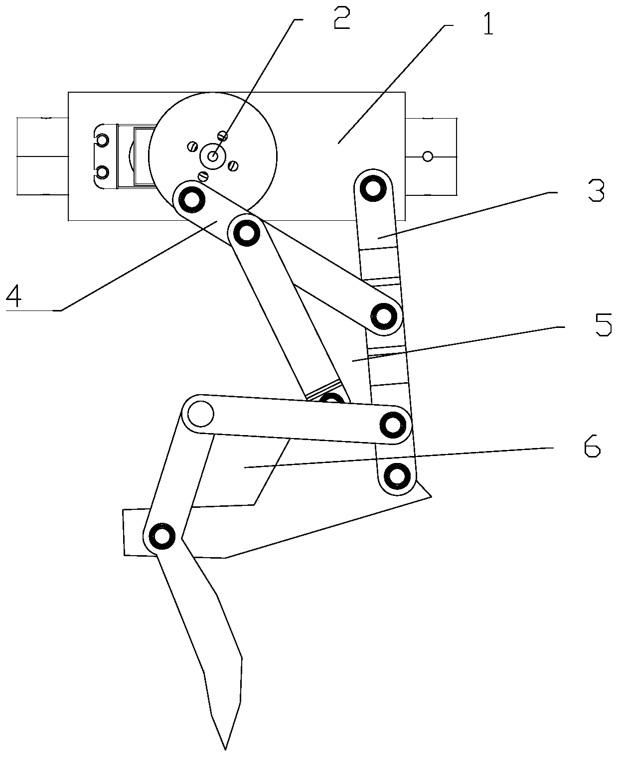 Multi-connecting rod bionic mechanical leg and crawling robot