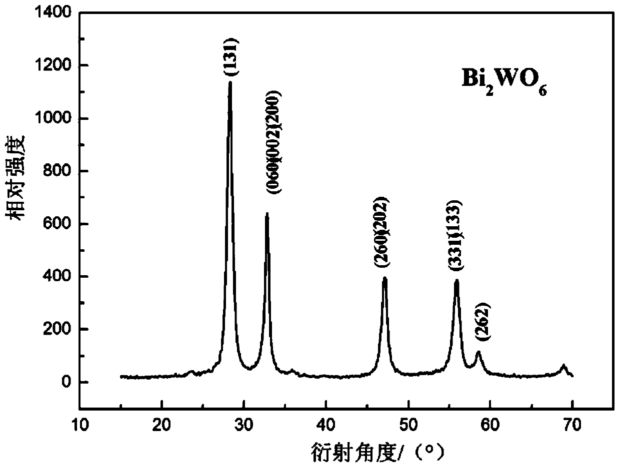 Flower type Ho-Bi2WO6 nano powder and preparation method and application thereof