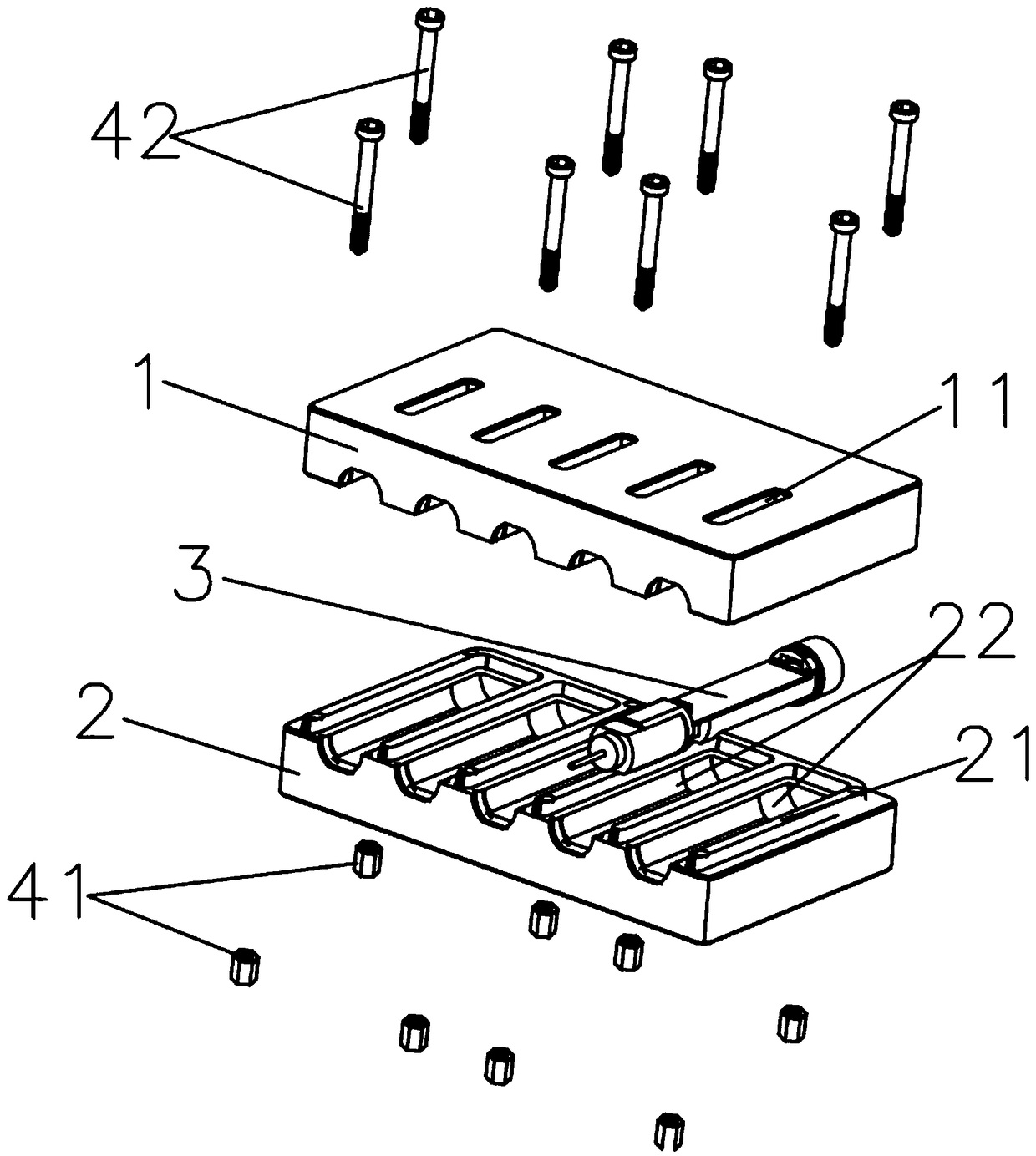 A potting jig for an electric toothbrush and a potting method for an electric toothbrush