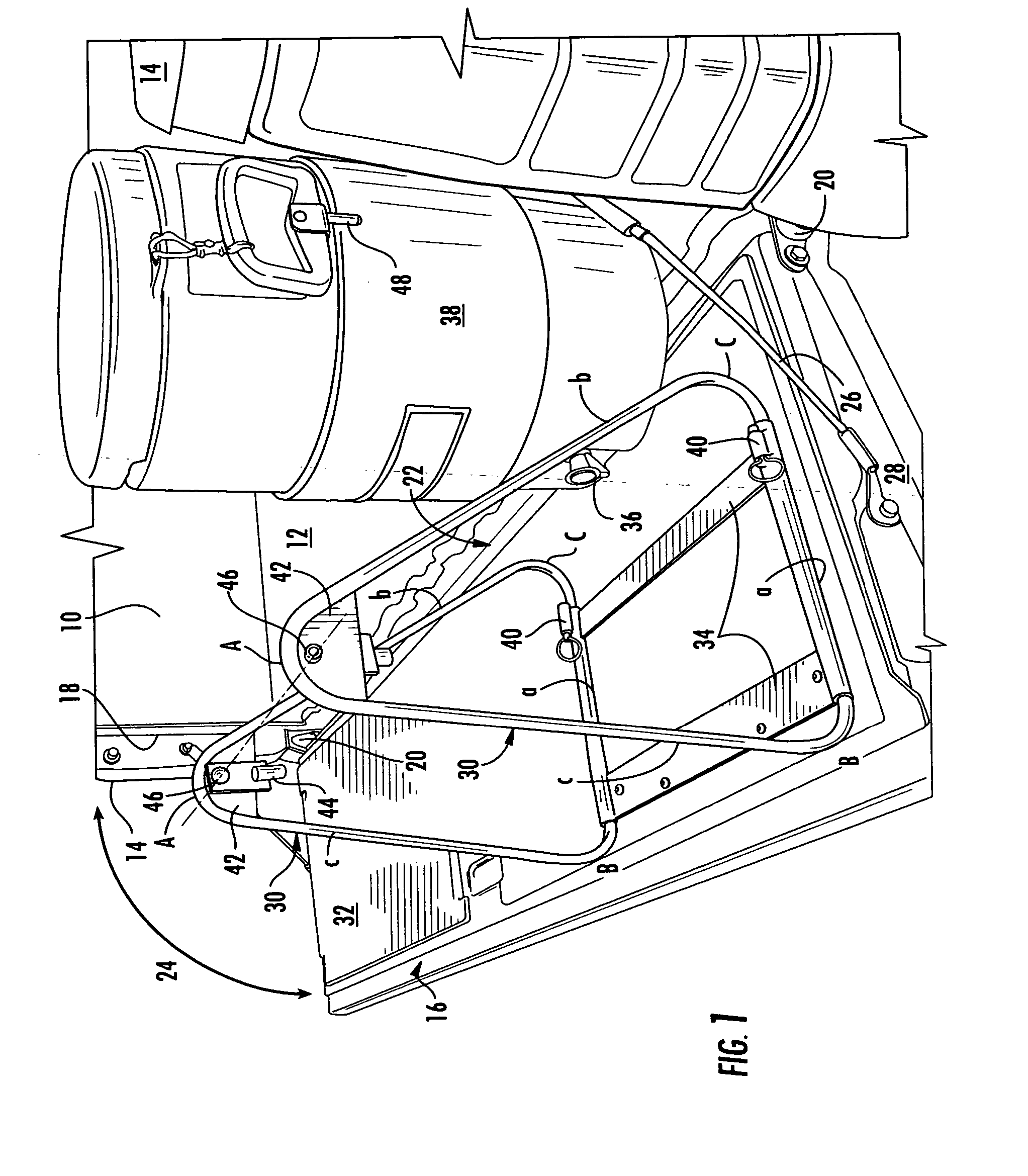 Portable beverage cooler retention device for vehicles with tailgates
