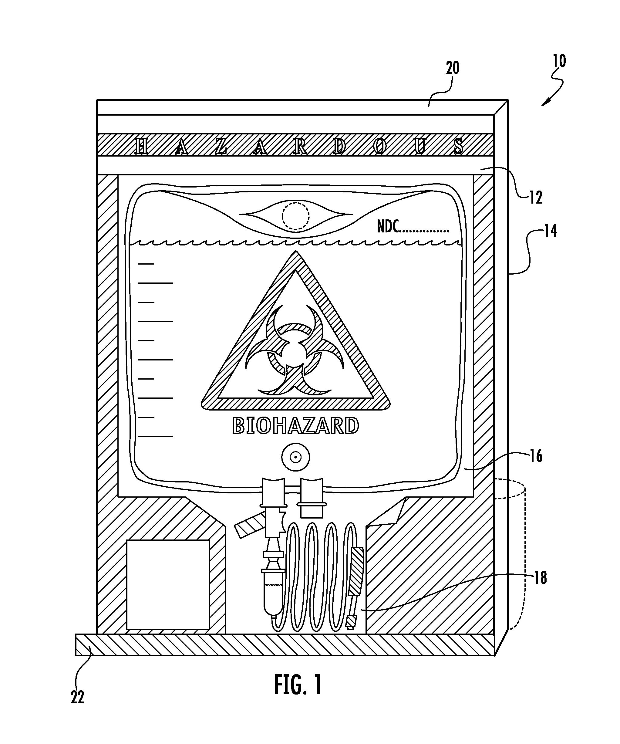 Container for medical iv bag