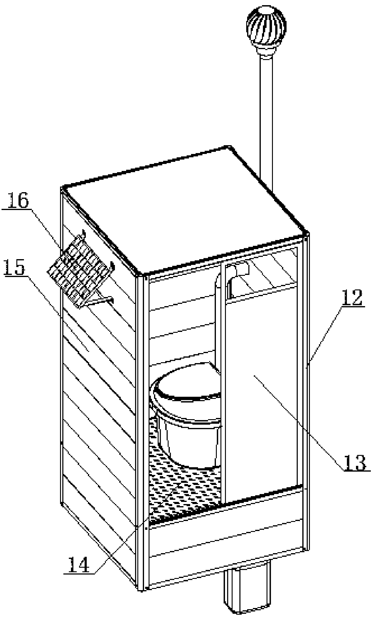 Solar composting type toilet