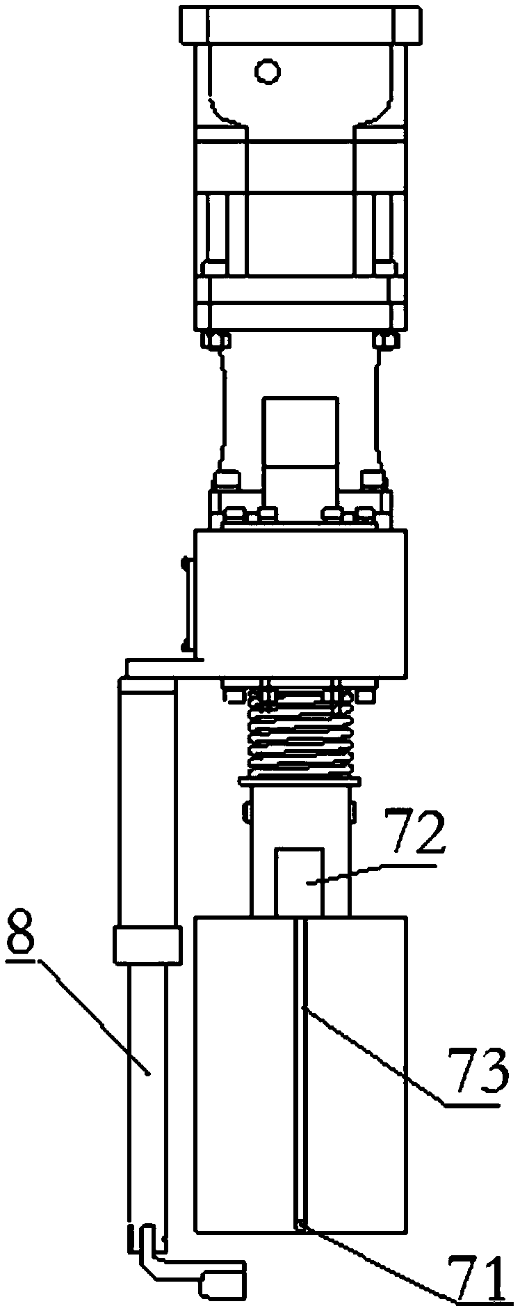 Track spike tightening device with oil spraying maintenance function