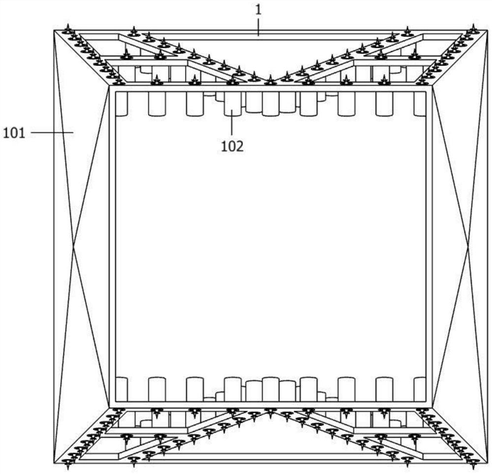 Non-staff electric power tower anti-climbing structure with personal safety protection function