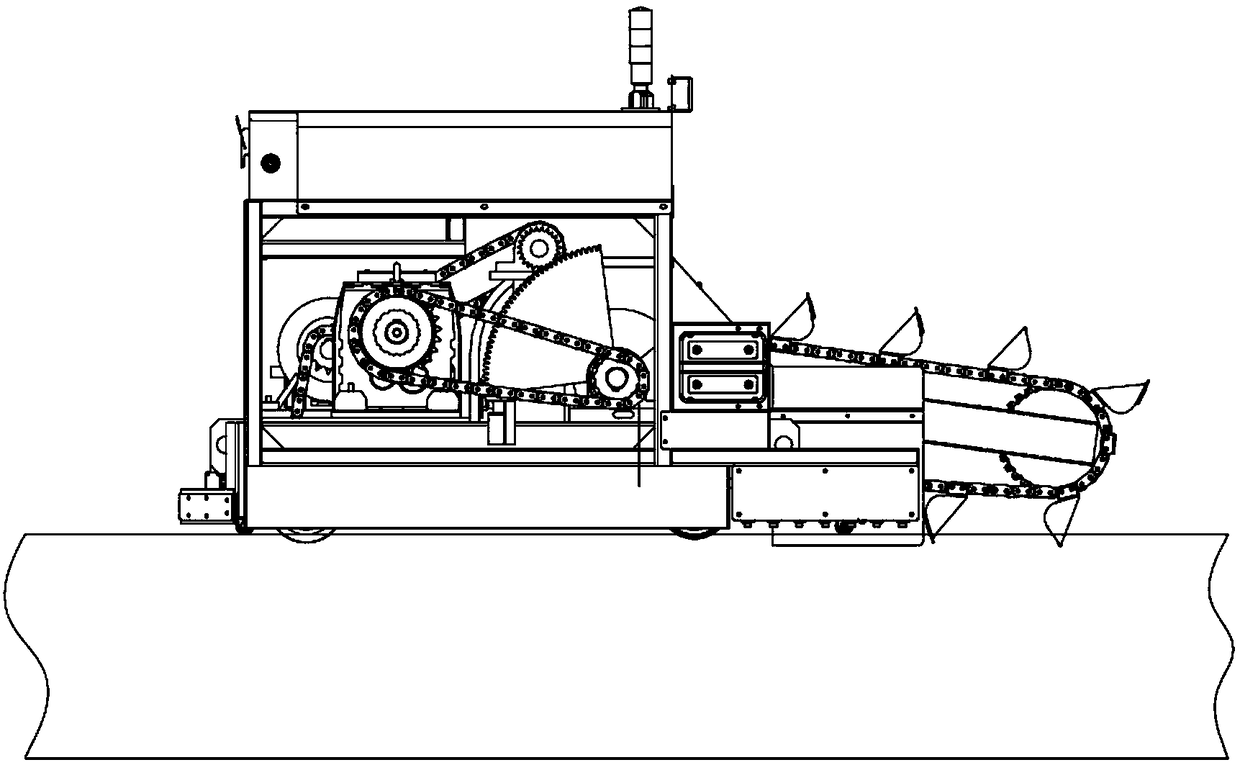 Fully automatic intelligent fermenting grain turning machine