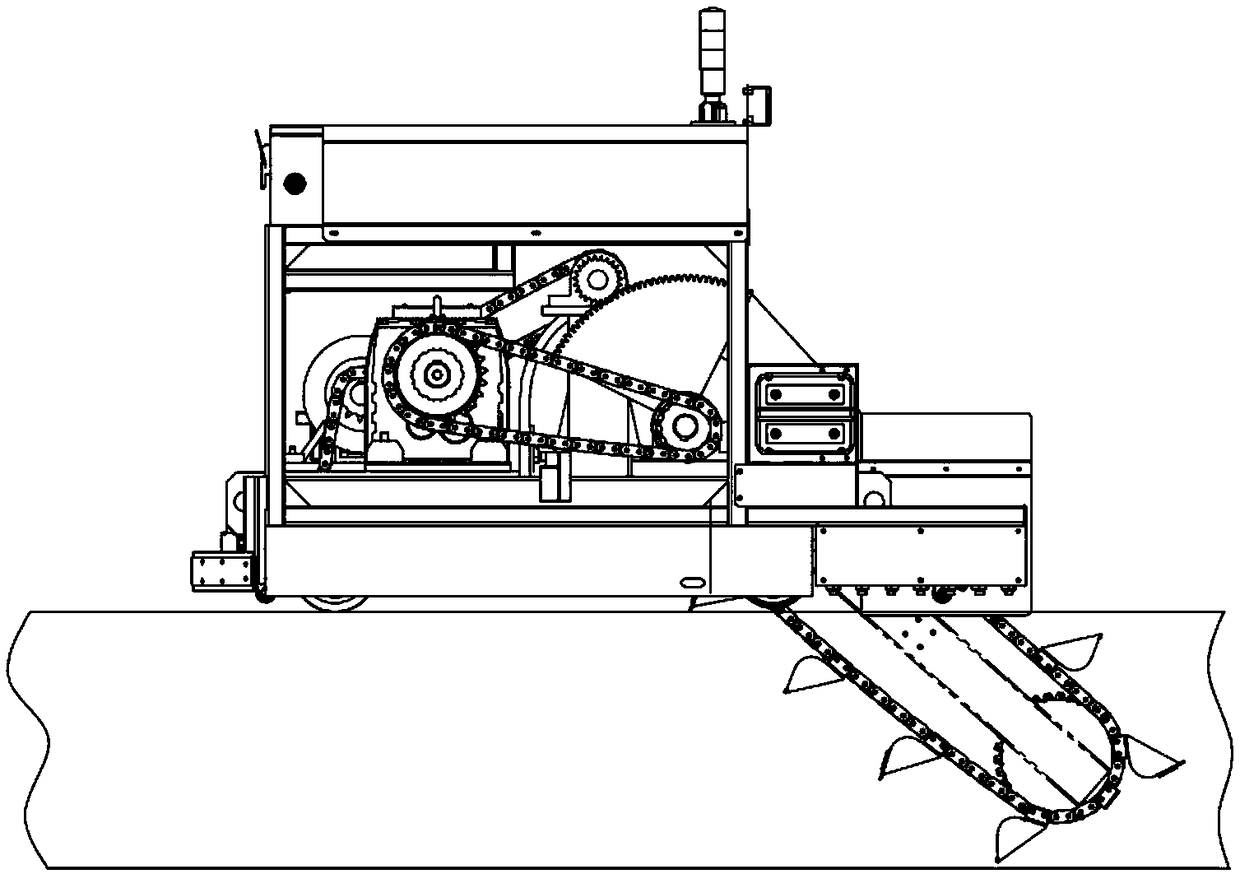 Fully automatic intelligent fermenting grain turning machine