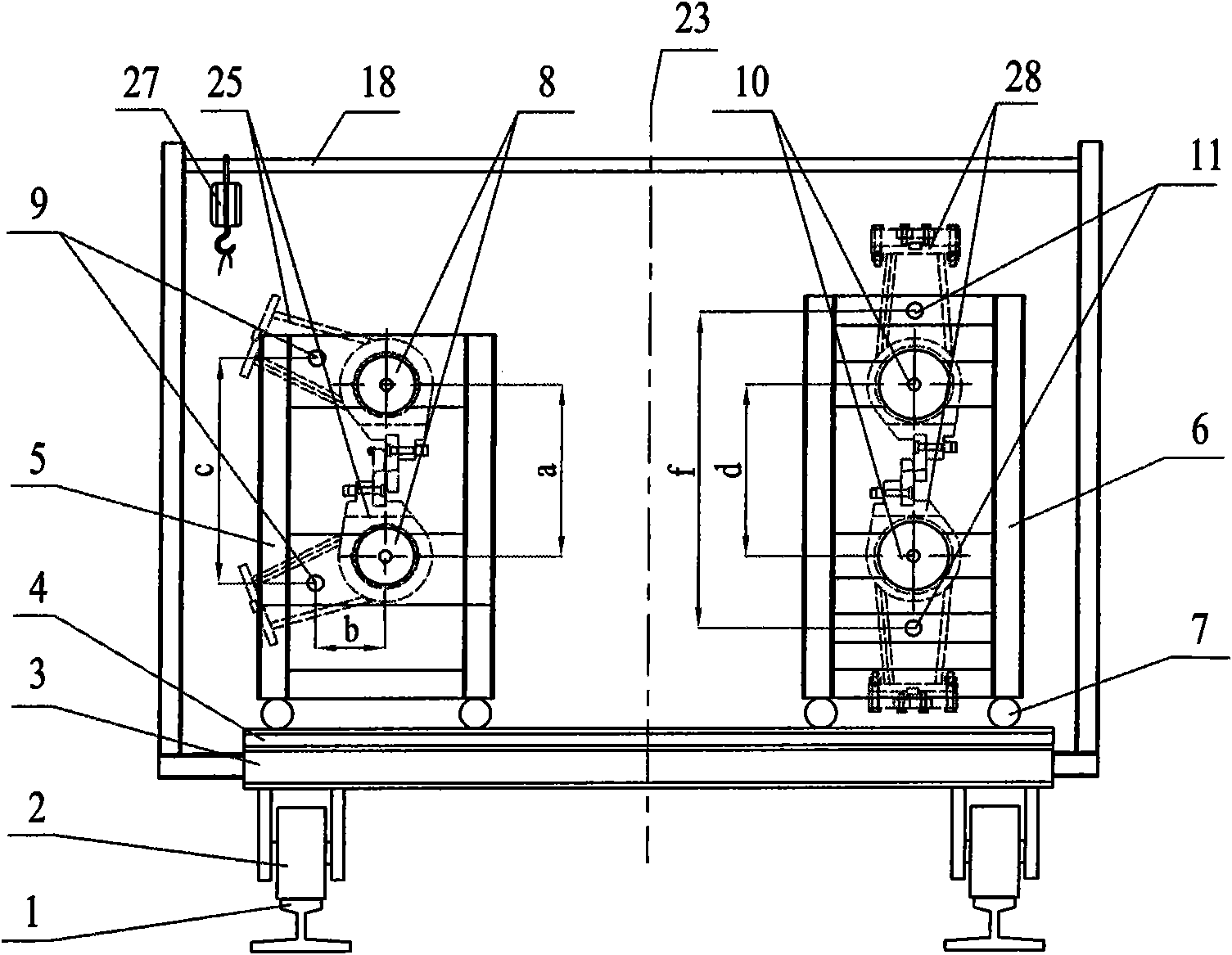 Blade carrier replacing device of combined flying shear