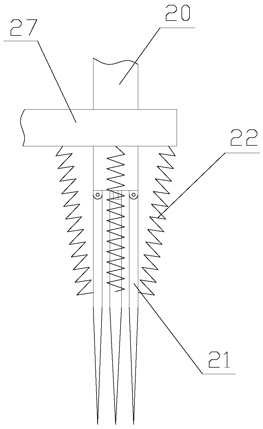 Protection forest monitoring device with protection function