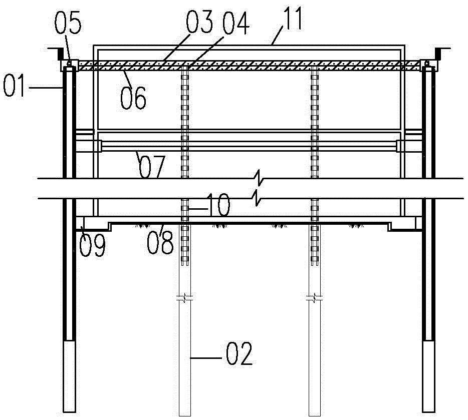 A construction method of deep foundation pit support structure