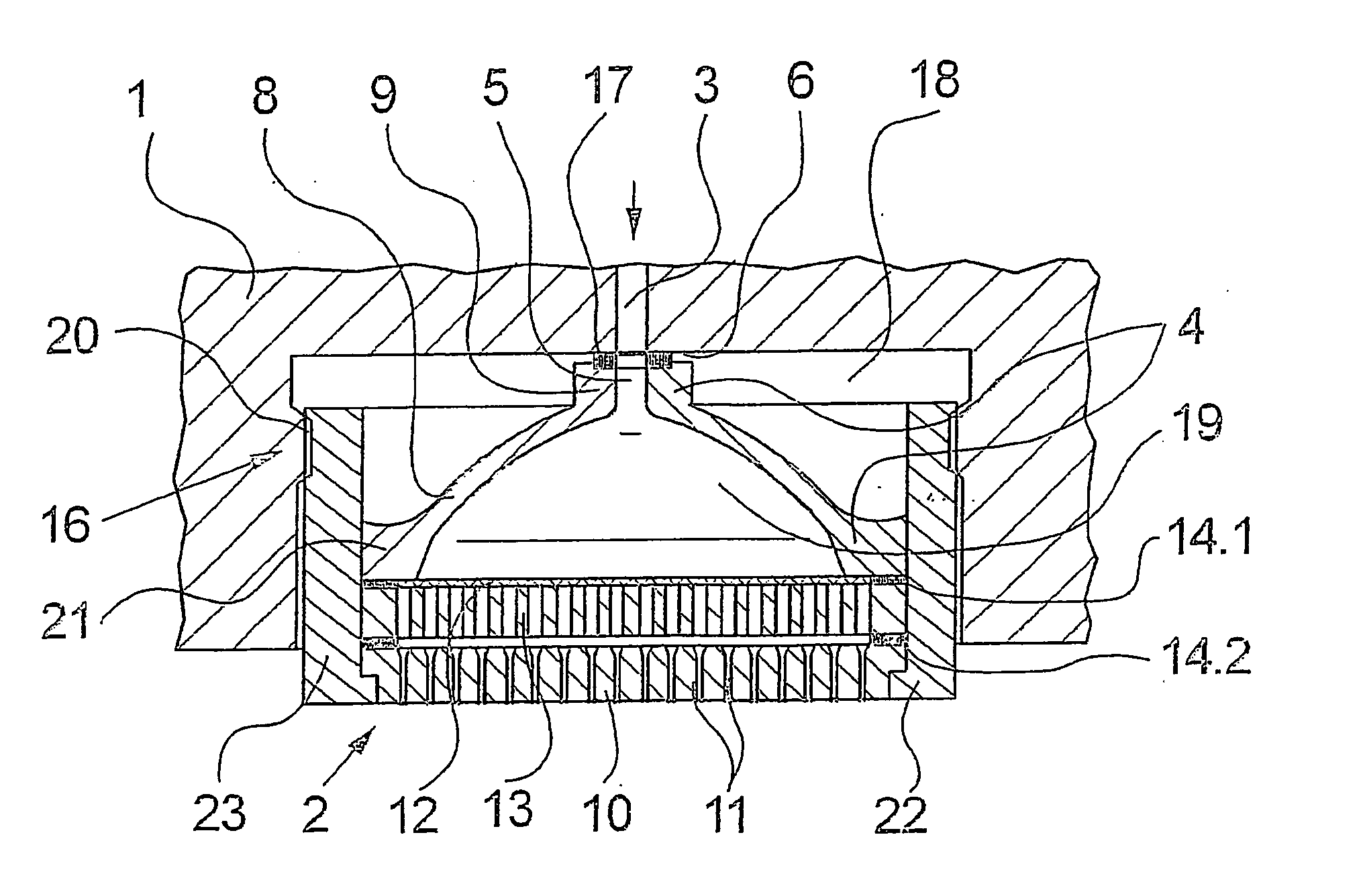 Apparatus for melt-spinning filaments in a yarn forming operation