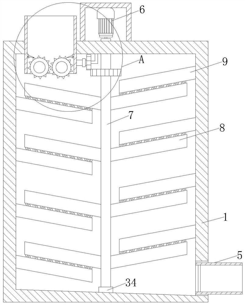 Shaking stirring type mixing device for raw materials of chemical fertilizer