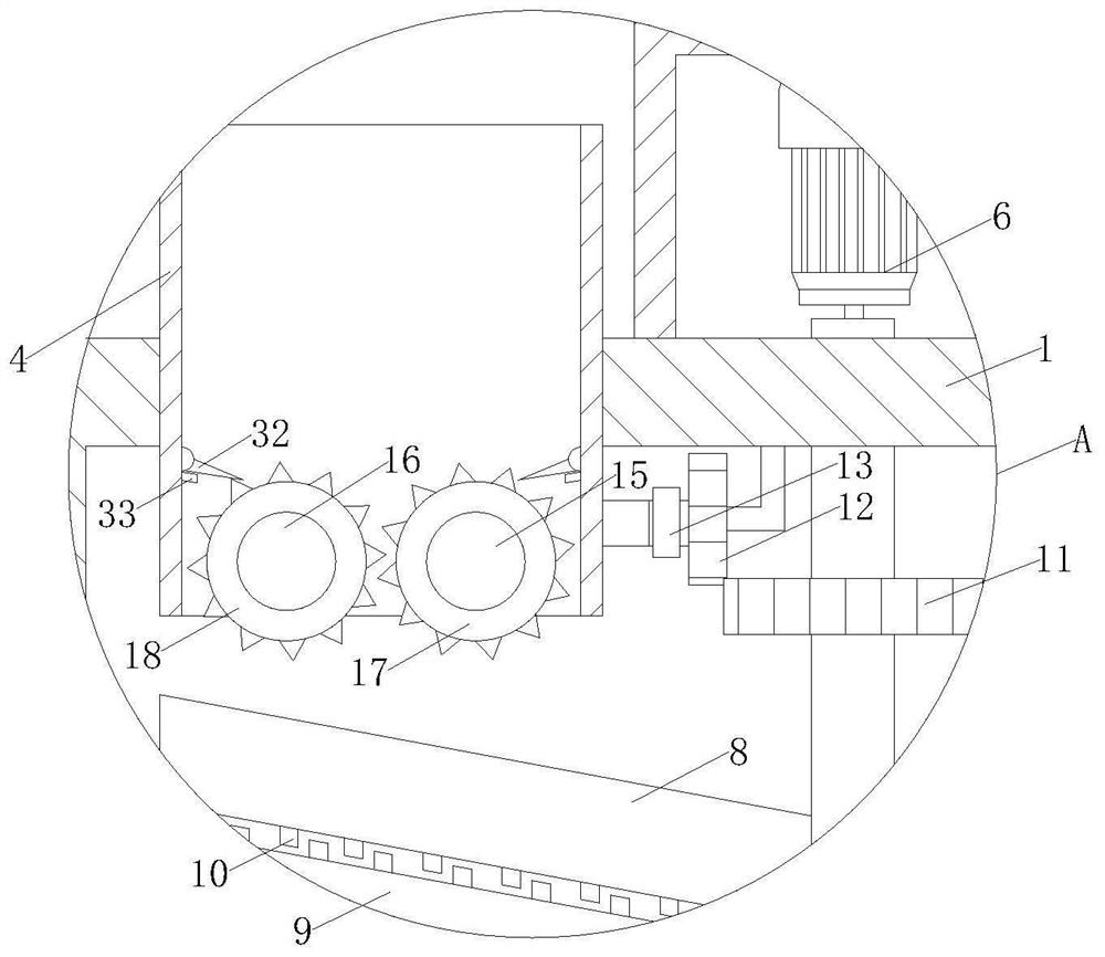 Shaking stirring type mixing device for raw materials of chemical fertilizer