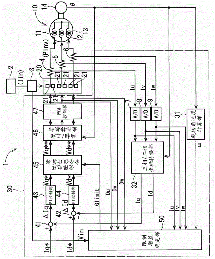 Rotating electric machine control device and electric power steering apparatus