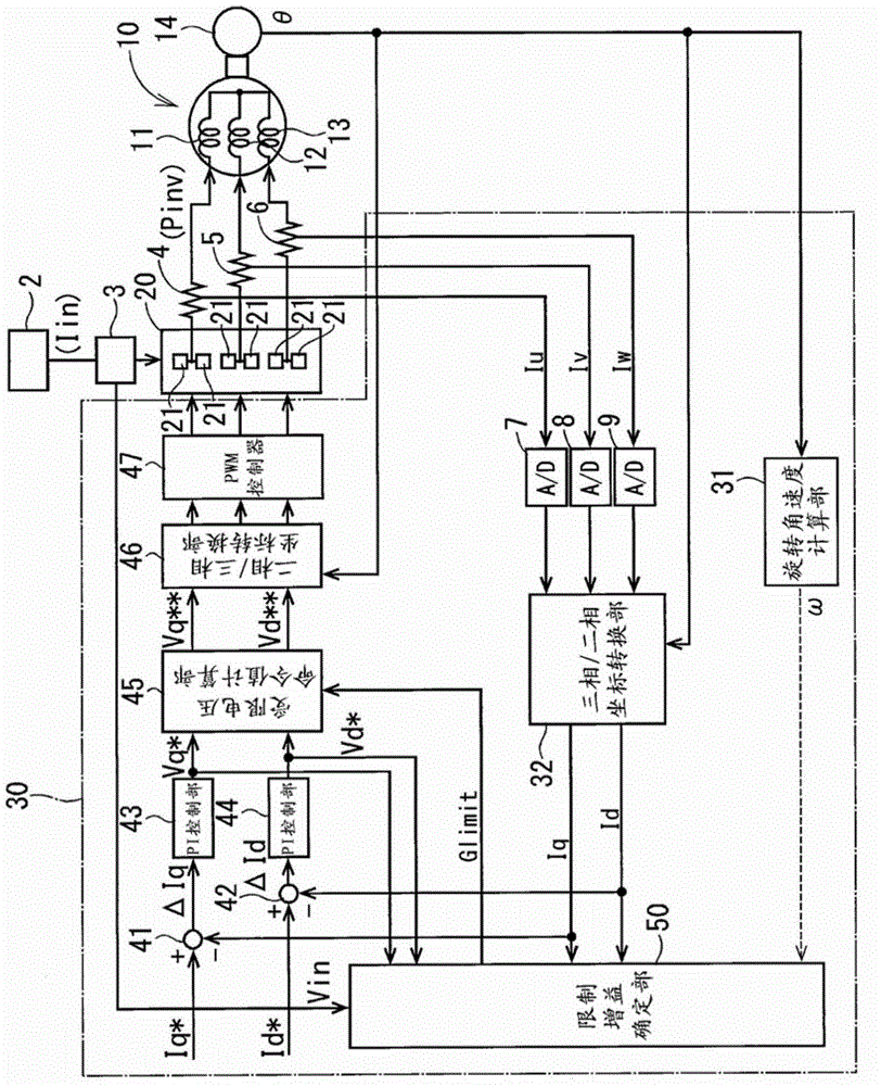 Rotating electric machine control device and electric power steering apparatus