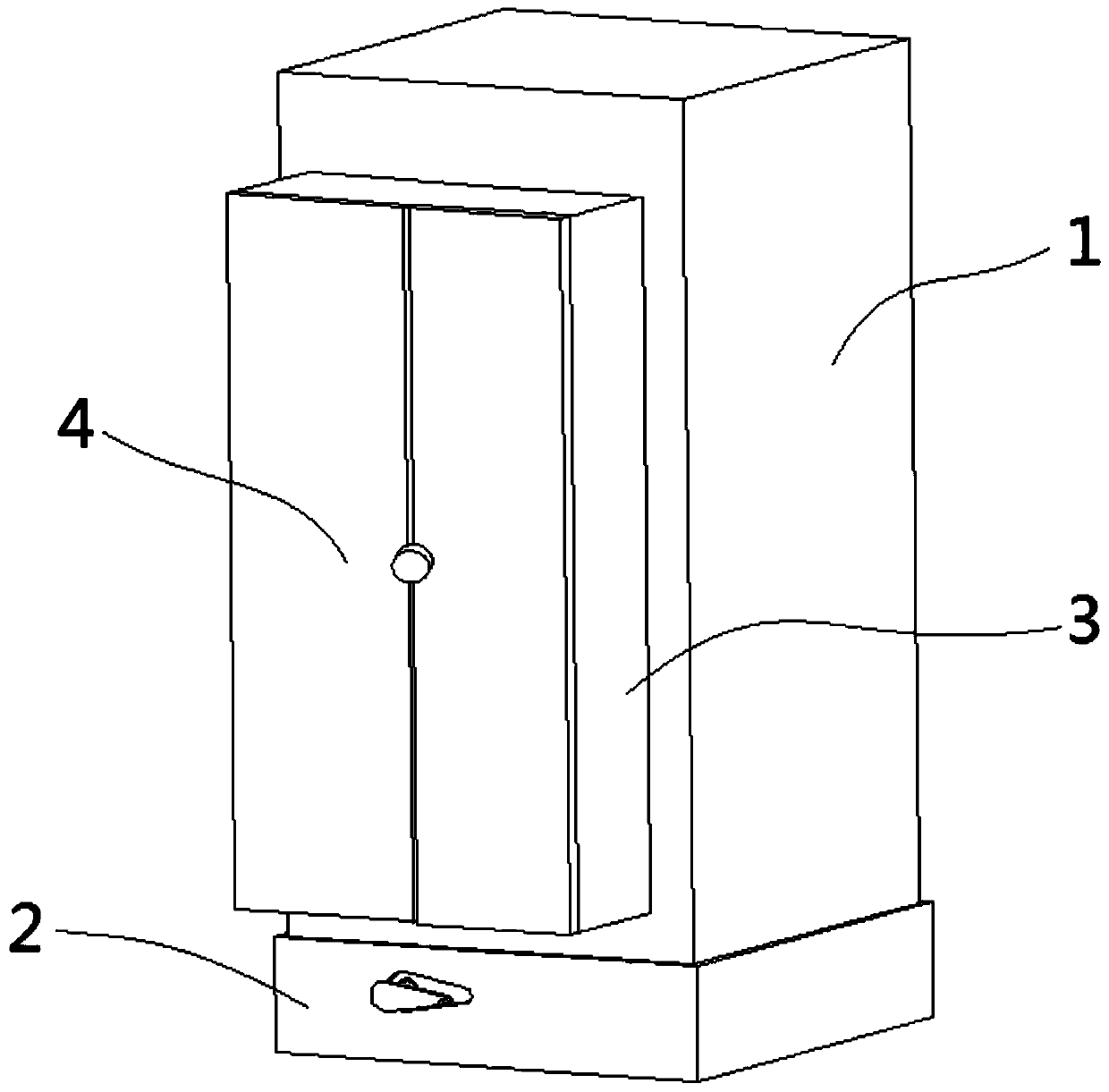 Electrical equipment box door convenient for opening and closing and electrical equipment box with the cabinet door