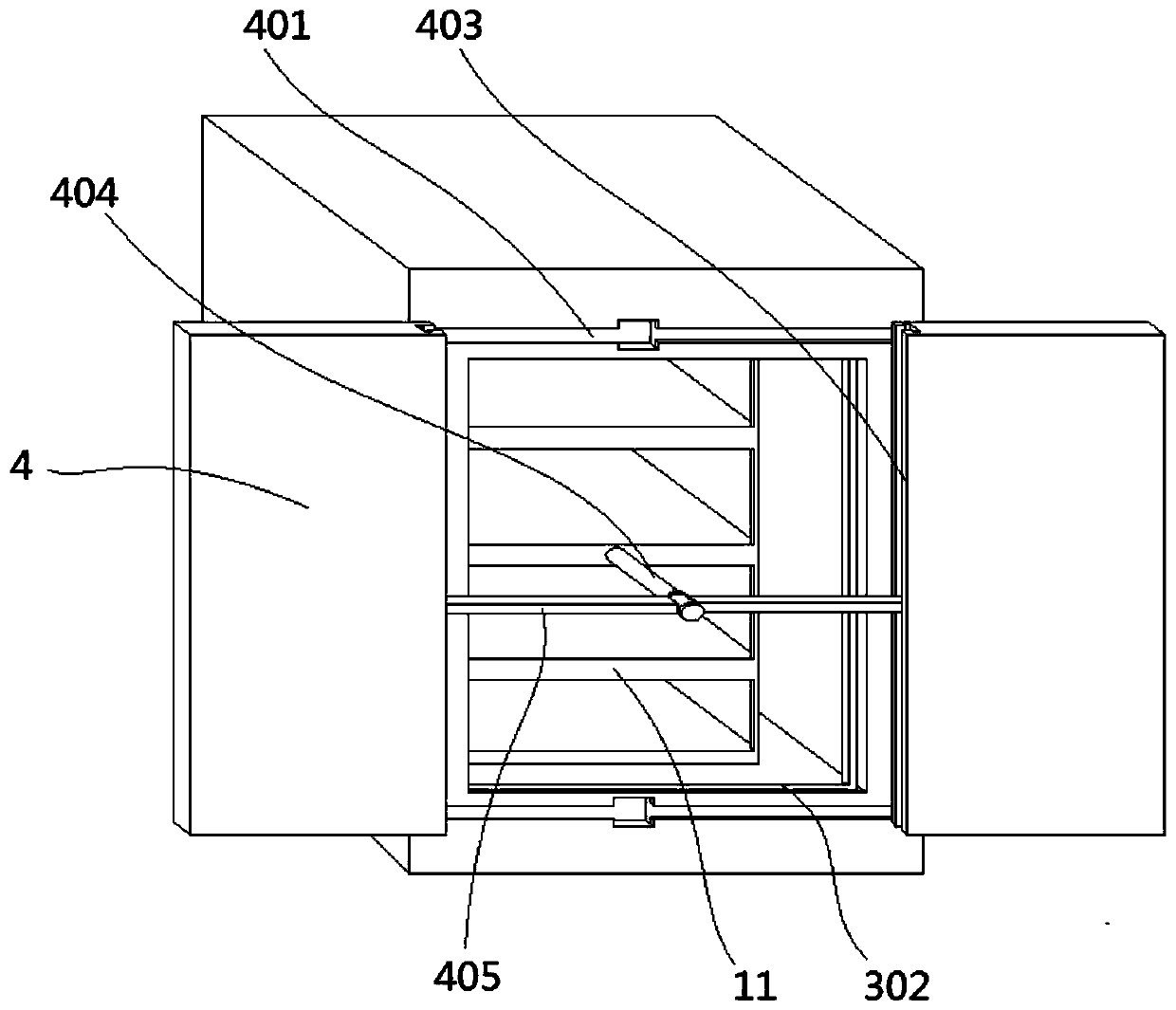 Electrical equipment box door convenient for opening and closing and electrical equipment box with the cabinet door