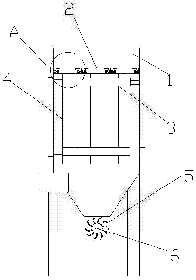 Dust removing device of bag type dust collector