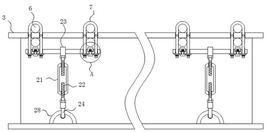 A suspended floor structure