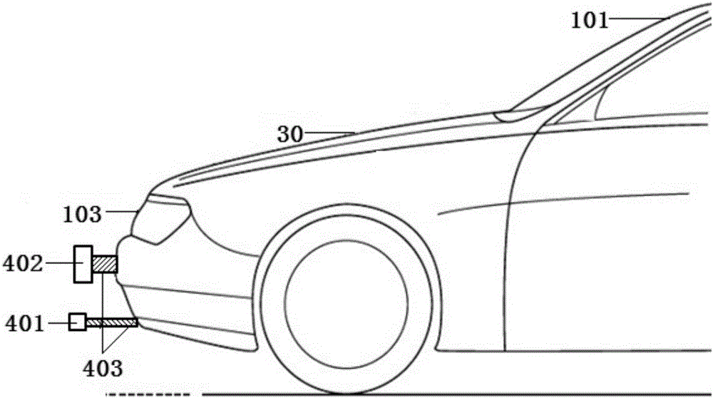 Self-adaption front bumper system used for vehicle and control method