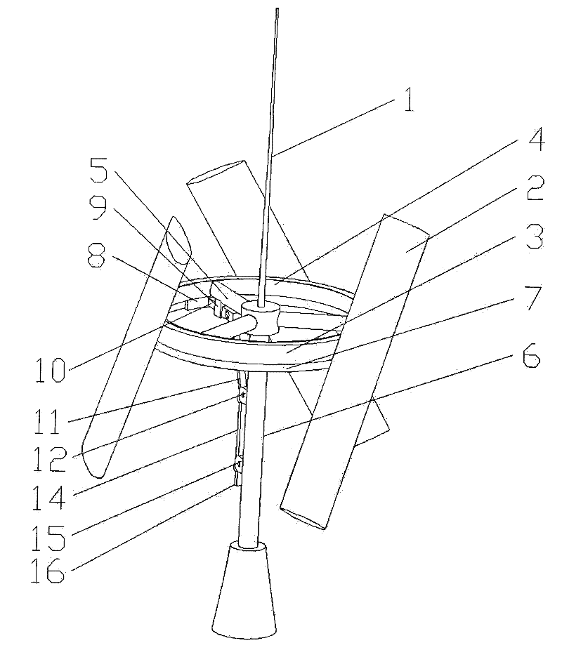 Small-sized efficient vertical axis wind turbine