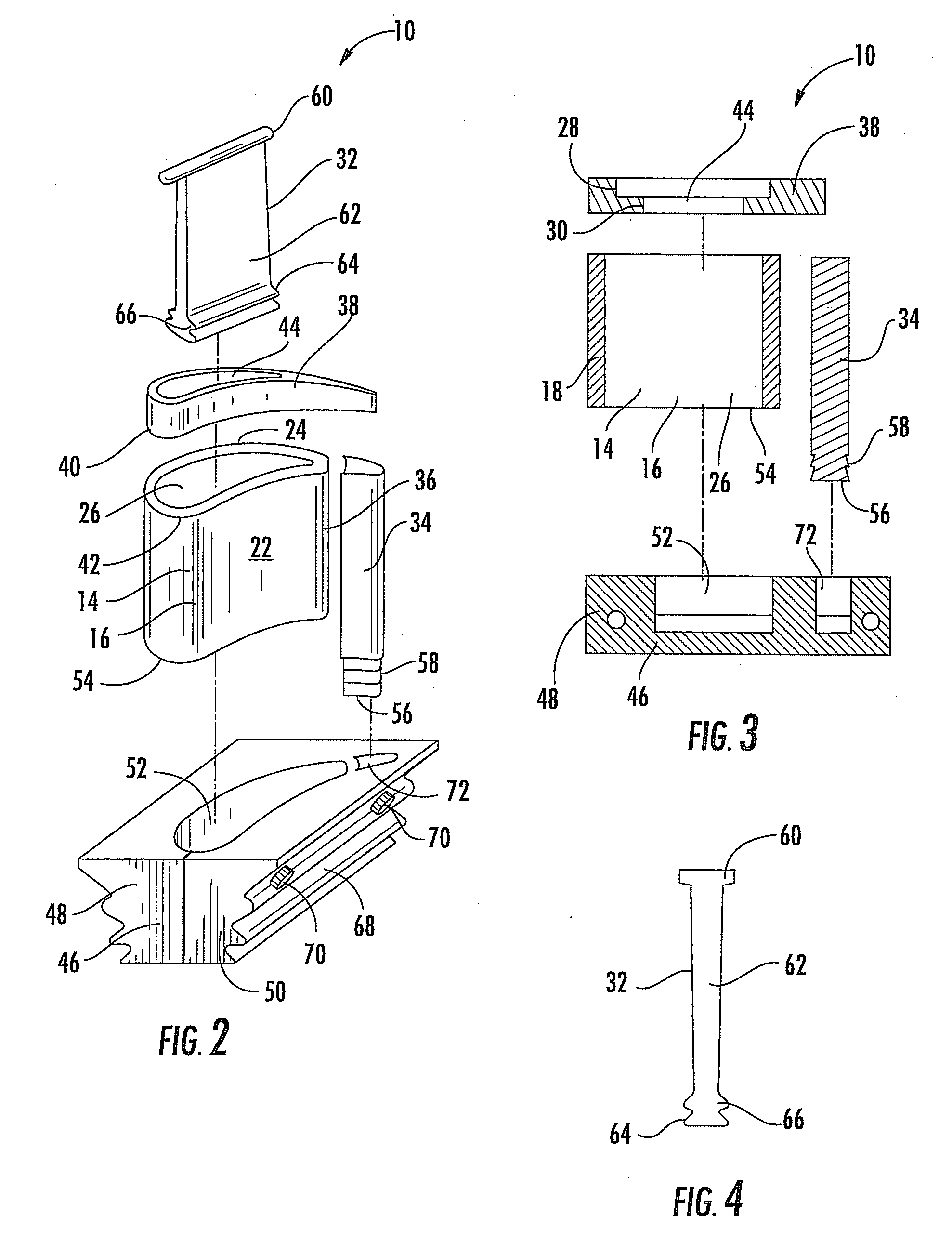Multiple Piece Turbine Engine Airfoil with a Structural Spar