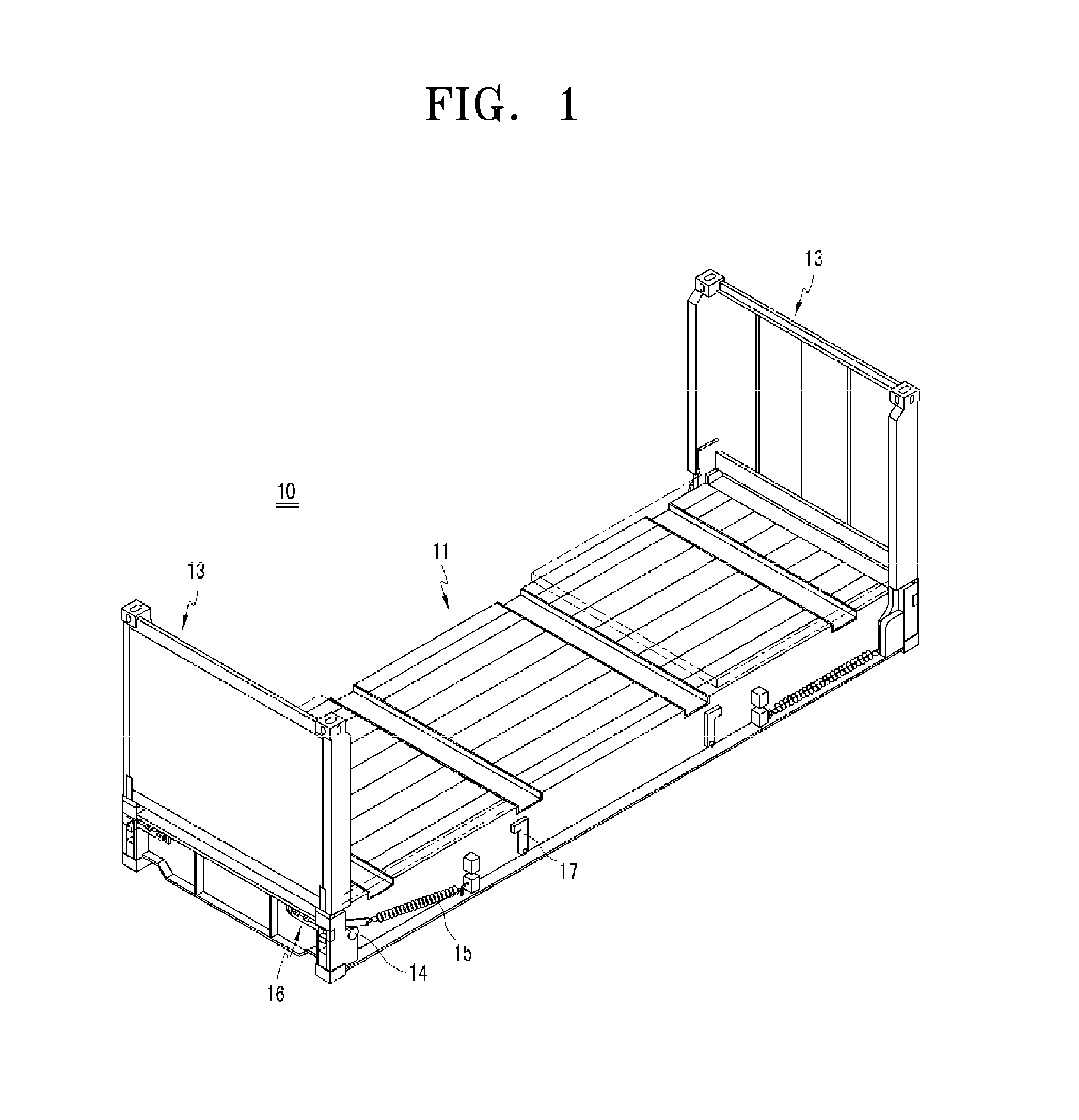Integral buffering apparatus for automatically controlling flow rate of fluid and flat rack container including the integral buffering apparatus