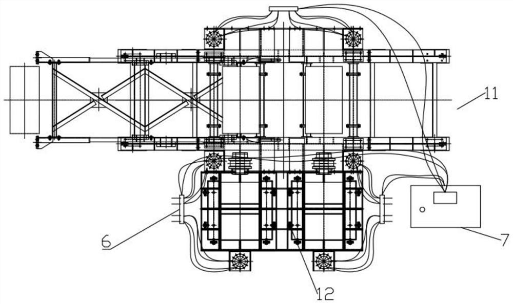 Belt conveyor driving device part self-stabilizing fixing device and fixing method thereof