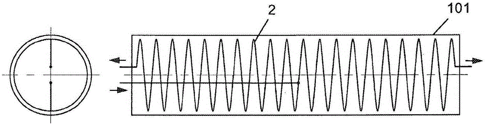 Heatable or coolable return pulley for a continuous casting system