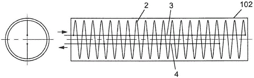 Heatable or coolable return pulley for a continuous casting system