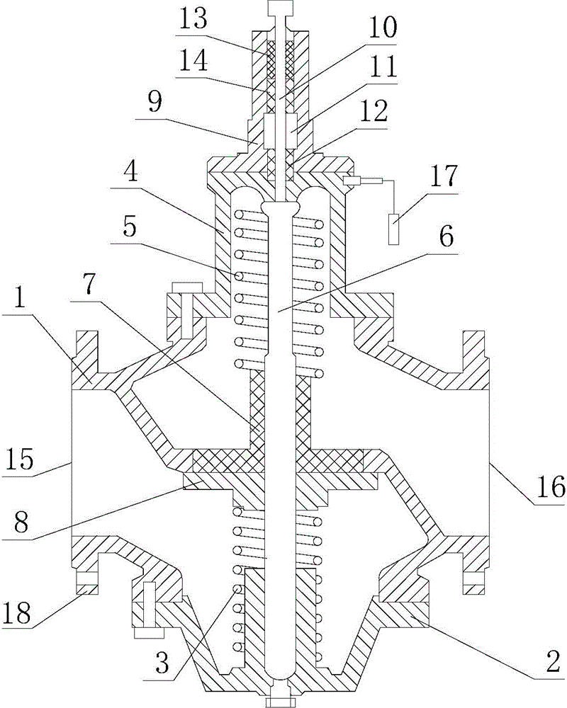 Spring type emergency cut-off valve