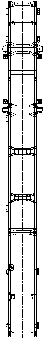 Longitudinal beam structure for commercial vehicle