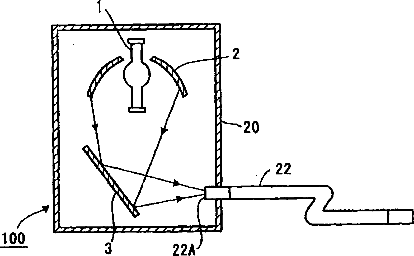 Uv light irradiating device