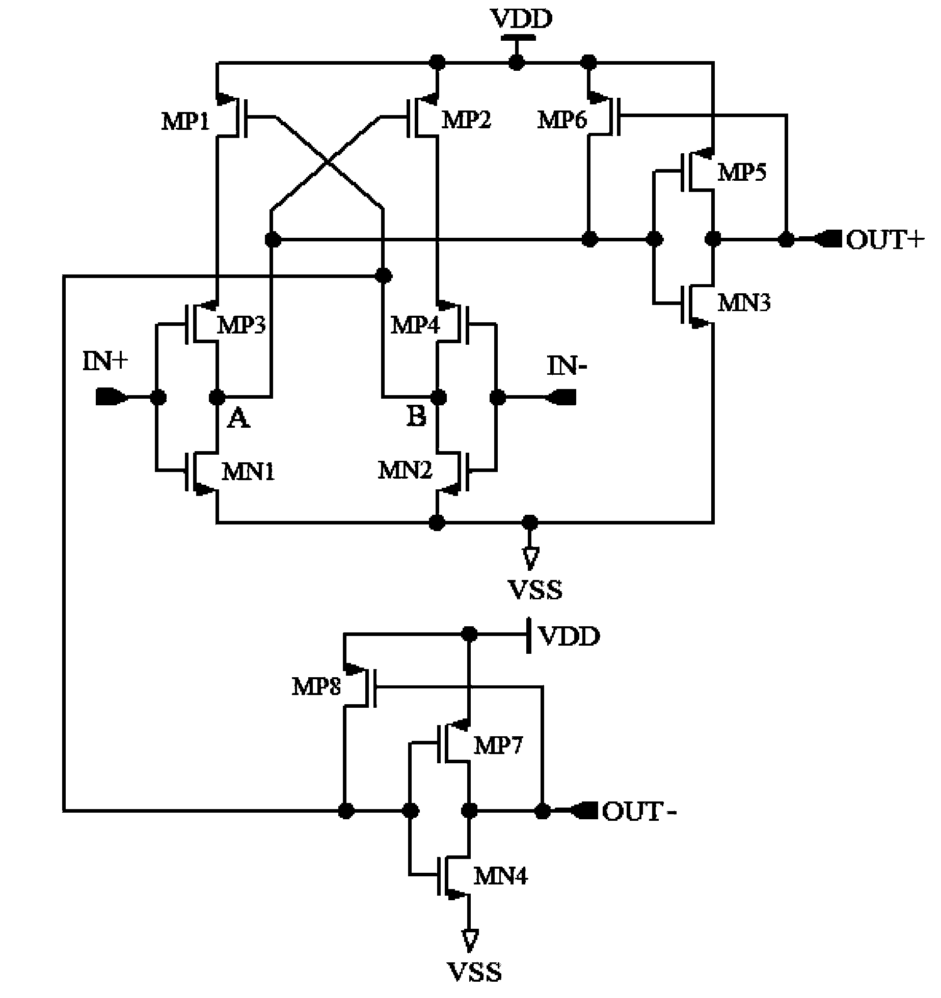 Low-to-high logic level conversion circuit