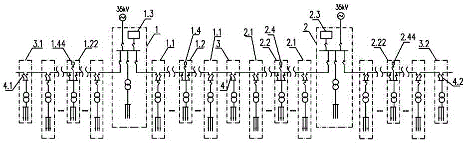 Reactive compensation method for long-distance multi-load-node linear power supply system