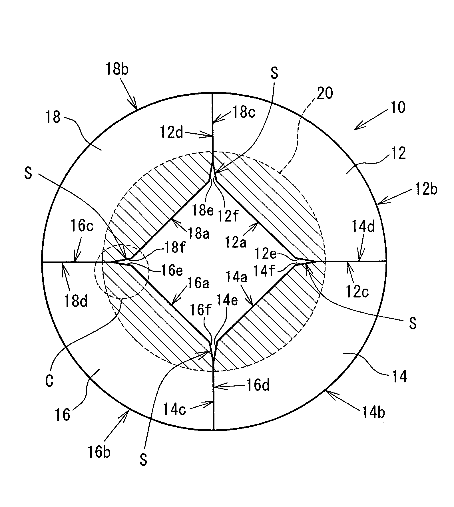 Segment type color wheel and manufacturing method of same