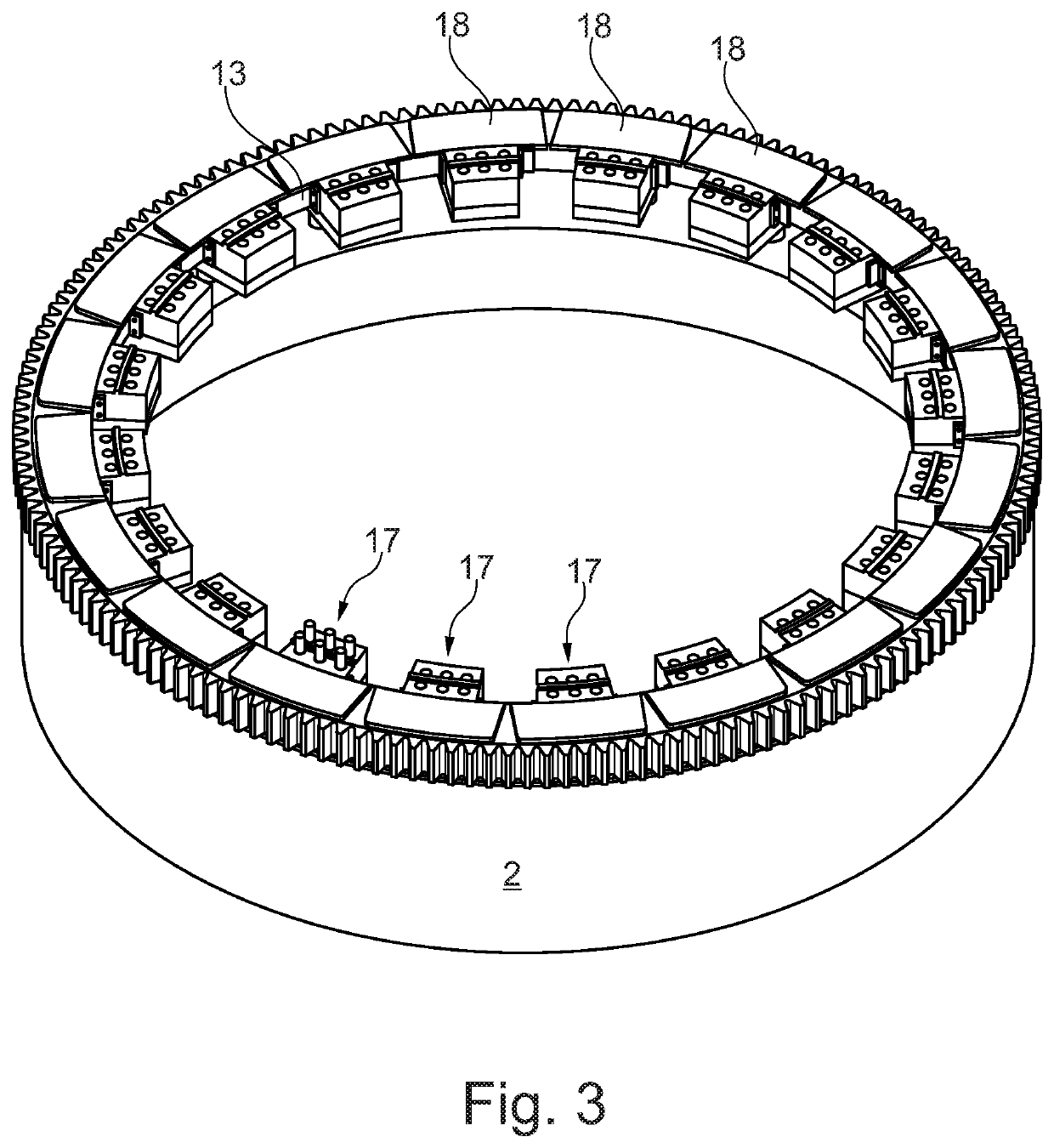 Wind turbine comprising a yaw bearing system