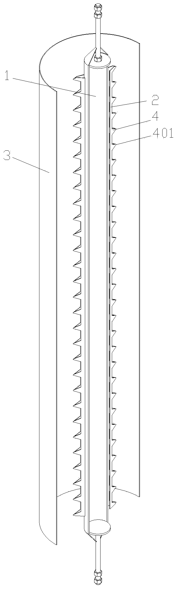 Cathode component of electrostatic dust collection device