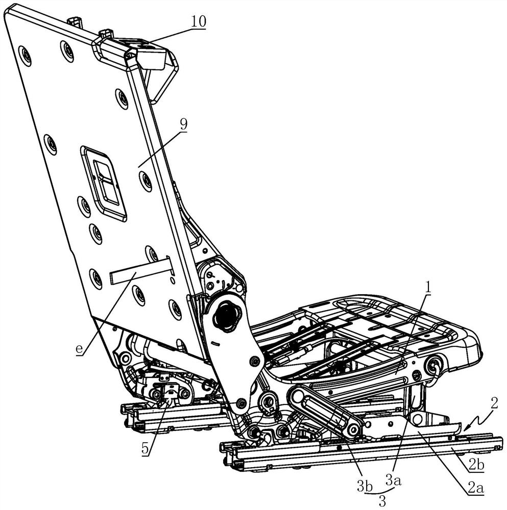 Middle-row seat frame with electric easy-entry function and control method thereof