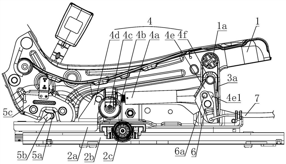 Middle-row seat frame with electric easy-entry function and control method thereof