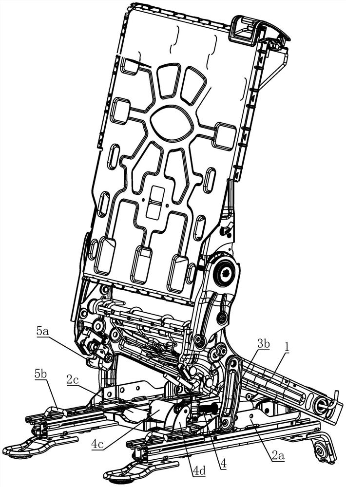 Middle-row seat frame with electric easy-entry function and control method thereof