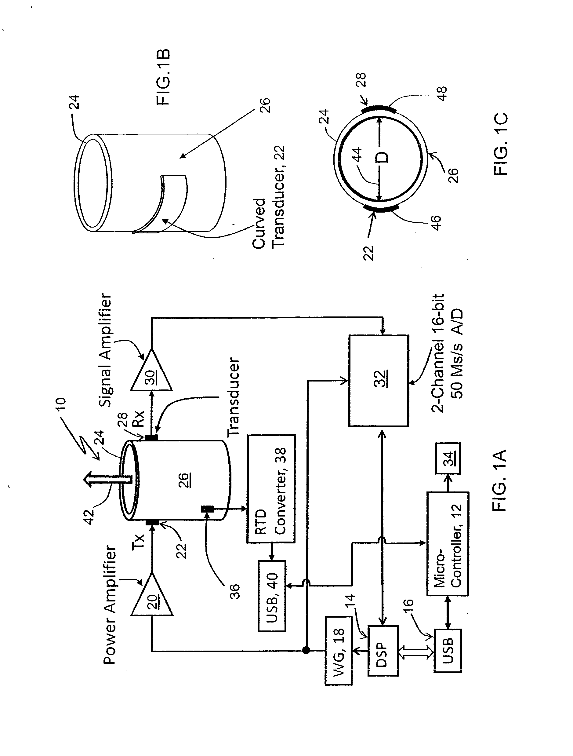Method for noninvasive determination of acoustic properties of fluids inside pipes