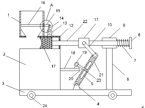 Feeding device for poultry breeding