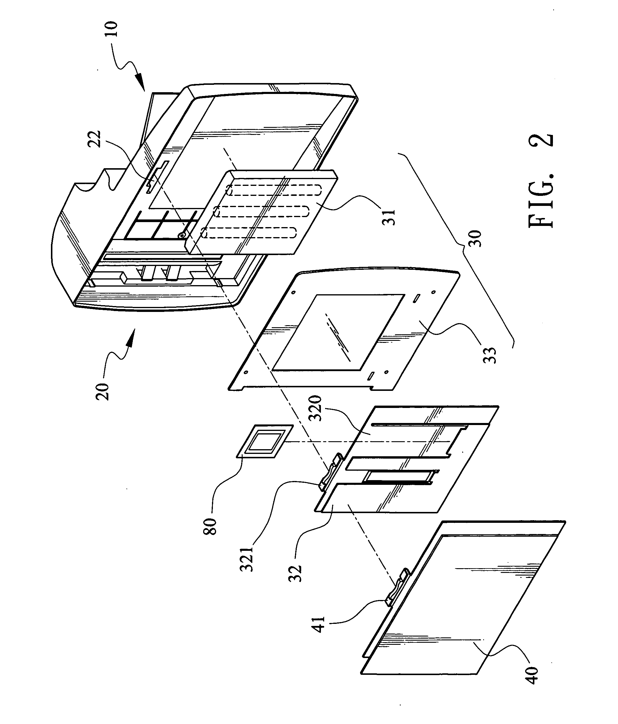 Media feeding device with scanning and fixing functions for transparent documents