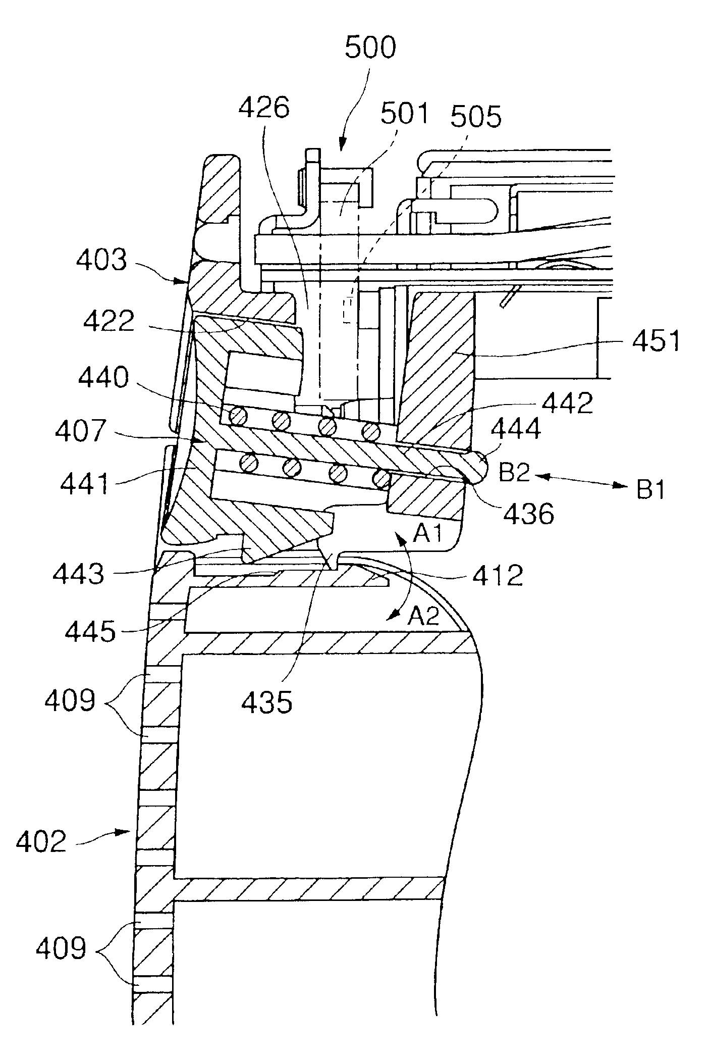 Module mounting/removing mechanism and disk array