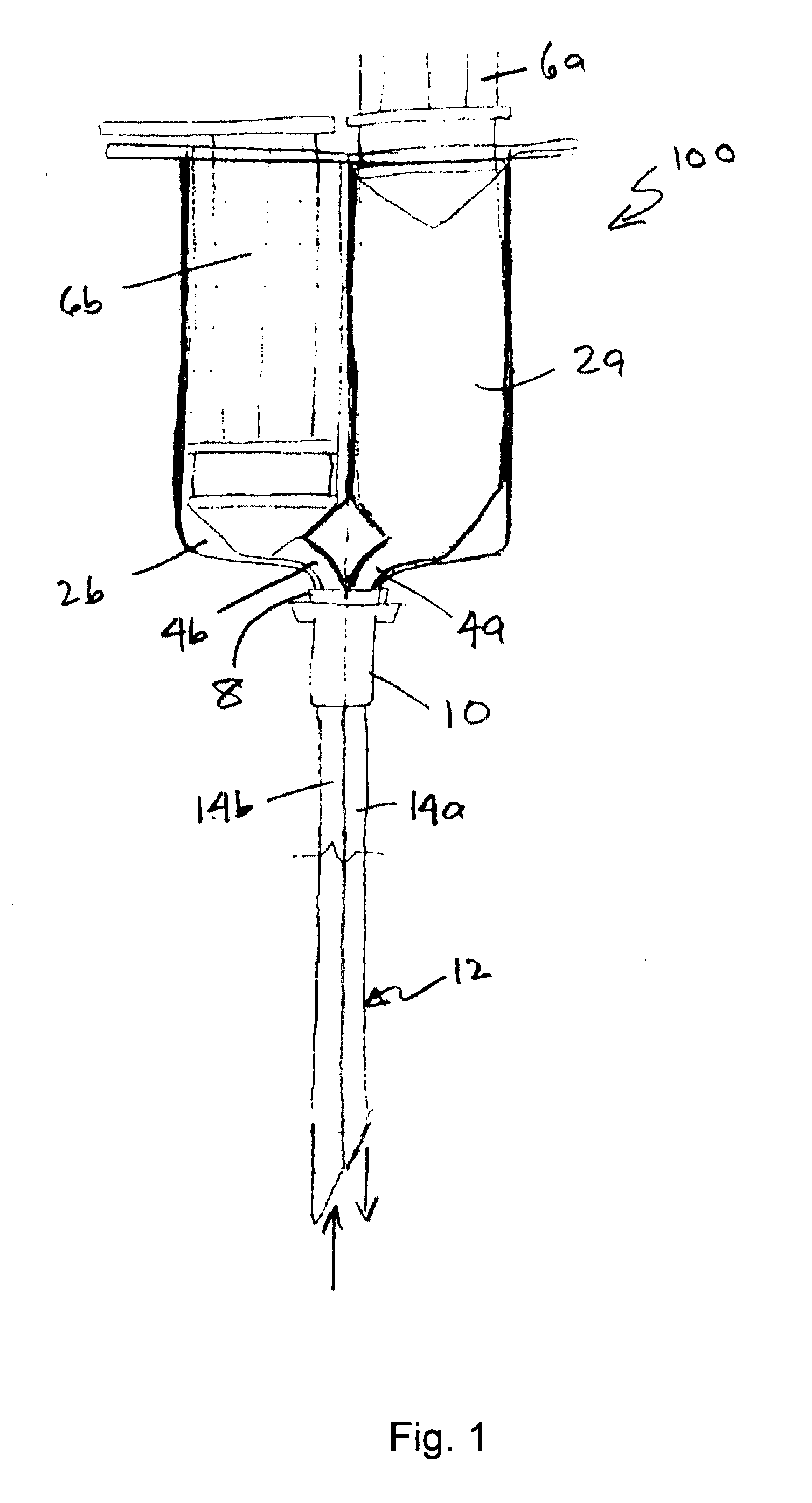 Microparticle delivery syringe and needle for placing particle suspensions and removing vehicle fluid