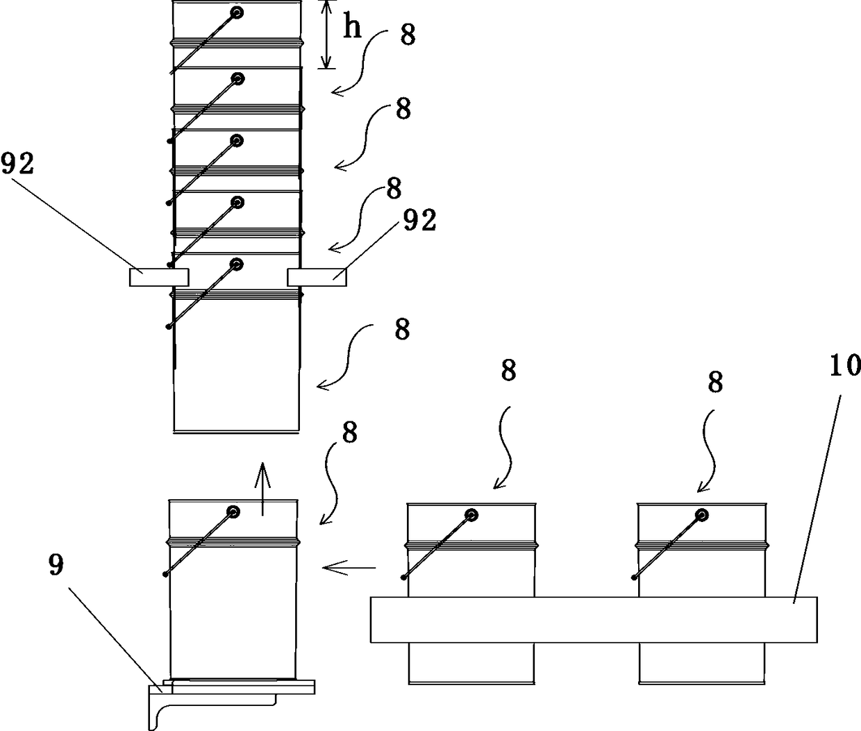 Metal drum automatic stacking equipment